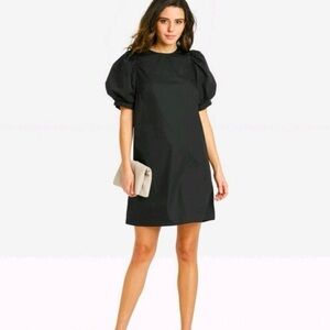 🖤 LIKE NEW Little Black Dress A New Day Modest Puff Sleeve Sheath